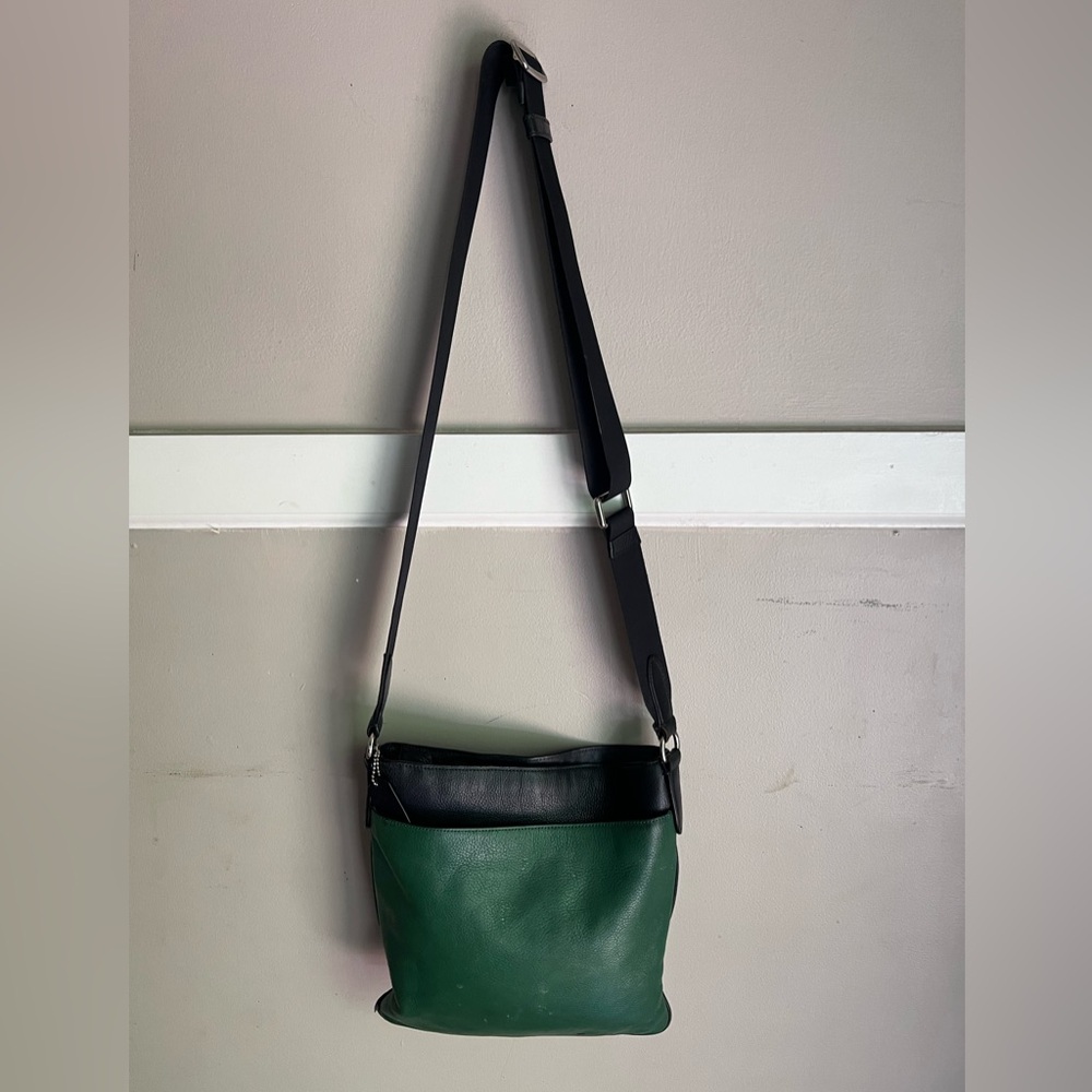 Coach Green and Black Leather Crossbody Bag - Picture 3 of 5